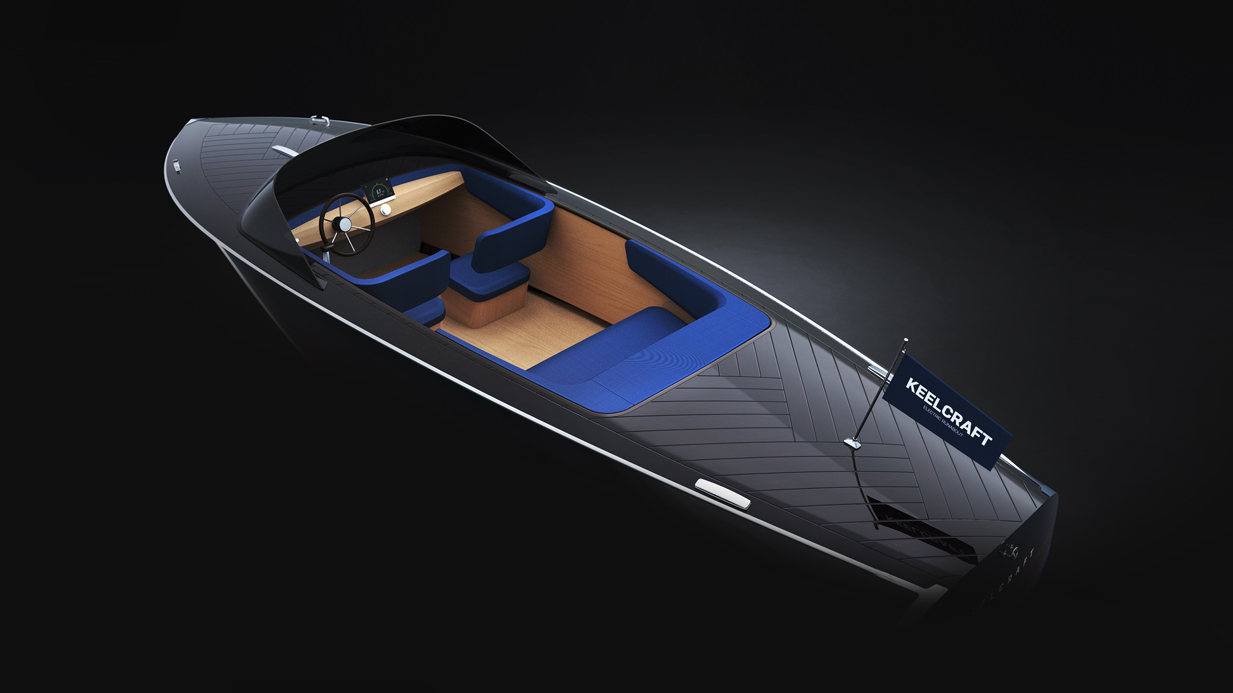 KeelCraft electric runabout 3D view